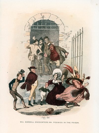 Kuvitus Pickwick Papersille tekijältä Hablot Knight Browne