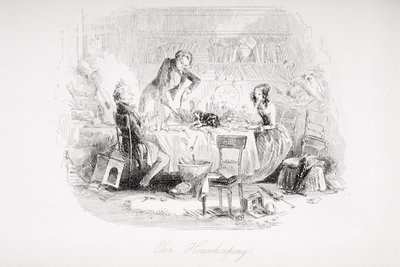 Meidän taloudenhoitomme, kuvitus Charles Dickensin (1812-70) teoksesta 