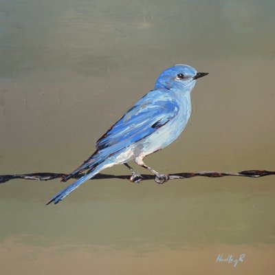 Hakkuri, noin 2025 (öljy masoniitille). tekijältä Hadley Rampton