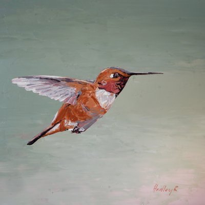 Red Barron, noin 2025 (öljy paneelille) tekijältä Hadley Rampton