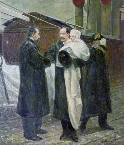Kuningas Haakon Norjan maalla vuonna 1905 tekijältä Halfdan Frithjof Strom