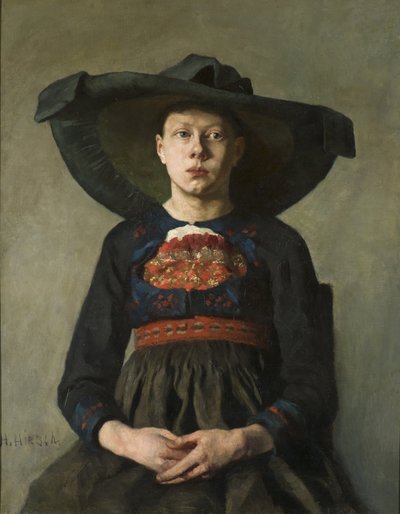 Baijerin talonpoikatyttö - Baijerin talonpoikatyttö, Pauli (Hirsch-Pauli), Hanna (1864-1940). öljy kankaalle tekijältä Hanna Pauli
