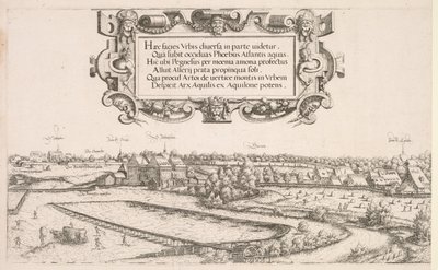 Panoraamanäkymä Nürnbergiin: Vasen osa, 1552. tekijältä Hanns Sebald Lautensack