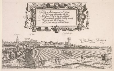 Panoraamanäkymä Nürnbergiin: Oikea osa, 1552. tekijältä Hanns Sebald Lautensack