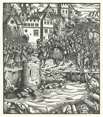 Itävallan arkkiherttua Maximilian saapuu Utrechtiin tekijältä Hans (after) Burgkmair