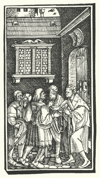 Petrarchin puupiirros teoksesta De Remediis Giantum Fortunae (Lääkitys onnettomuuteen ja virheeseen) (kaiverrus) tekijältä Hans (after) Burgkmair
