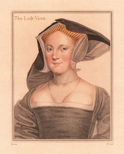 Elizabeth Cheney, Lady Vaux., 1812 (kaiverrus) tekijältä Hans (after) Holbein the Younger