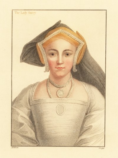 Frances Howard, Surreyn kreivitär, 1812 (kaiverrus) tekijältä Hans (after) Holbein the Younger