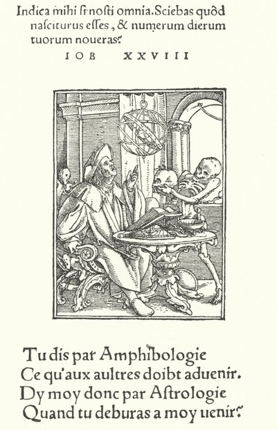 Astrologi (kaiverrus) tekijältä Hans (after) Holbein the Younger