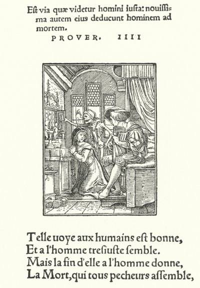 Canoness eli nunna (kaiverrus) tekijältä Hans (after) Holbein the Younger