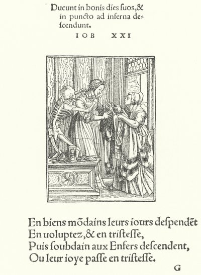 Kreivitär tai morsian (kaiverrus) tekijältä Hans (after) Holbein the Younger