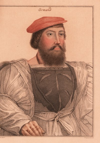 Thomas Bolena ou James Butler, conde de Ormond., 1812 (gravura) finlandês tekijältä Hans (after) Holbein the Younger