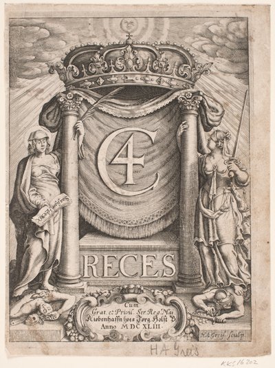 Christian IV Reces 1643:n nimilehti tekijältä Hans Andreas Greys