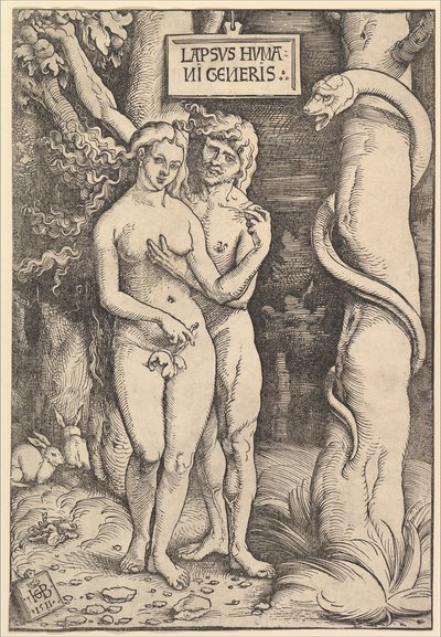 Aadam ja Eeva, 1511. tekijältä Hans Baldung