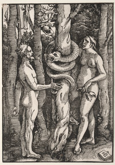 Aadam ja Eeva, n. 1514. tekijältä Hans Baldung