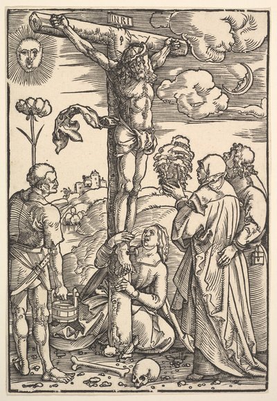 Kristus ristillä Neitsyen ja pyhien Longinuksen, Magdalan Marian ja Johanneksen kanssa, 1505. tekijältä Hans Baldung
