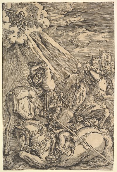 Paavalin kääntyminen, n. 1514. tekijältä Hans Baldung