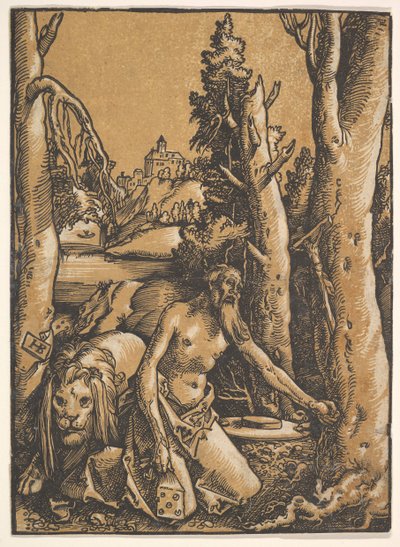 St. Jerome in the Desert, n. 1511. tekijältä Hans Baldung