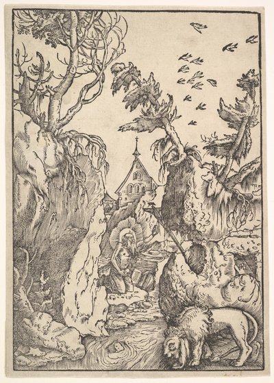 St. Jerome in the Desert, n. 1511. tekijältä Hans Baldung