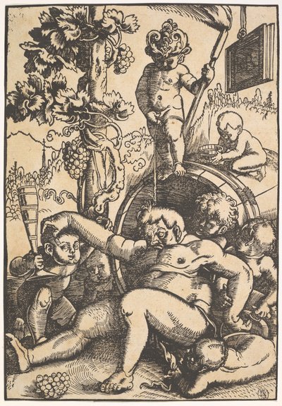 Humala Bacchus, n. 1520. tekijältä Hans Baldung