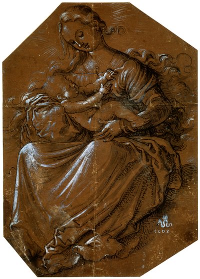 Neitsyt ja lapsi, c1500-1545 tekijältä Hans Baldung