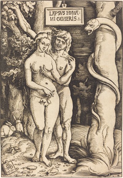 Aatami ja Eeva tekijältä Hans Baldung Grien