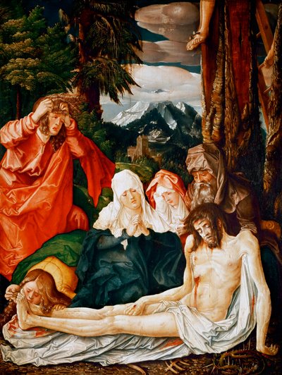 ""Lamentation sur la mort du christ"" (Valitus Kristuksesta) Peinture de Hans Baldung, dit Grien (Baldung Grien) (1484-1545) tekijältä Hans Baldung Grien