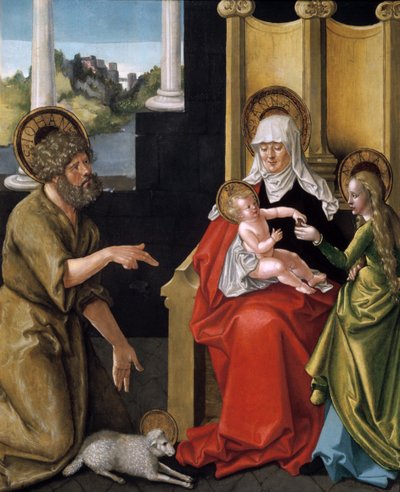 Pyhä Anna Kristuslapsen, Neitsyen ja Pyhän Johannes Kastajan kanssa, vuodelta 1511 tekijältä Hans Baldung Grien
