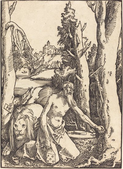 Pyhä Hieronymus autiomaassa tekijältä Hans Baldung Grien
