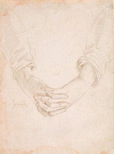 Tutkimus naisen käsistä ristissä tekijältä Hans Baldung Grien