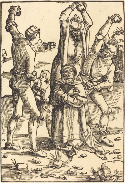 Pyhän Stefanoksen kivittäminen tekijältä Hans Baldung Grien