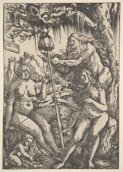 Kolme kohtaloa: Lachesis, Atropos ja Klotho, 1513 tekijältä Hans Baldung Grien