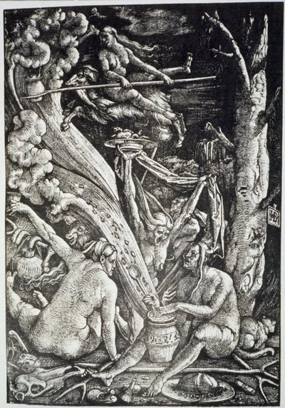 Noidat sapattina Hans Baldung Grienin jälkeen, kuvattu 1800-luvun lopulla julkaistussa taikuuden historiassa tekijältä Hans Baldung Grien