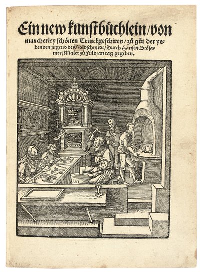 Kultasepän työpaja, n. 1538 tekijältä Hans Brosamer