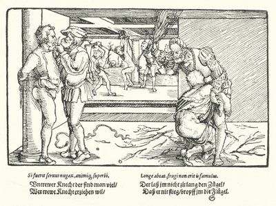 Palvelijoiden rangaistus tekijältä Hans Burgkmair