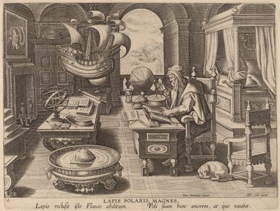 Lapis Polaris, Magnes (The Lodestone, The Magnet) tekijältä Hans Collaert the Younger after Jan van der Straet