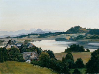 Kärntenin maisema (Kraiger-järvi Ulrichsbergin kanssa) tekijältä Hans Frank