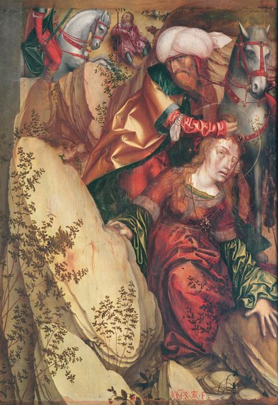 Pyhän Barbaran marttyyrikuolema, 1503 tekijältä Hans Fries