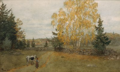 Auringonlasku tekijältä Hans Gude