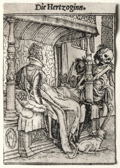 Kuoleman tanssi: Herttuatar. tekijältä Hans Holbein