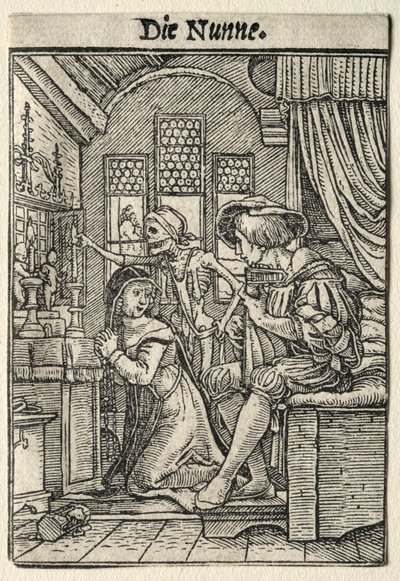 Kuoleman tanssi: Nunna. tekijältä Hans Holbein