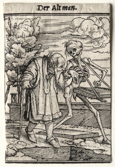 Kuoleman tanssi: Vanha mies. tekijältä Hans Holbein