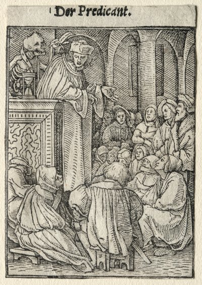 Kuolematanssi: Saarnaaja. tekijältä Hans Holbein