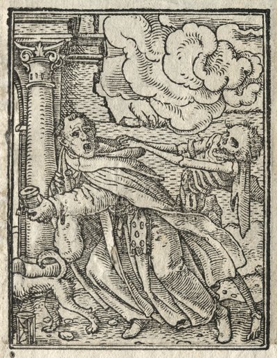 Kuolemantanssi: Rääkkäri, nunna. tekijältä Hans Holbein
