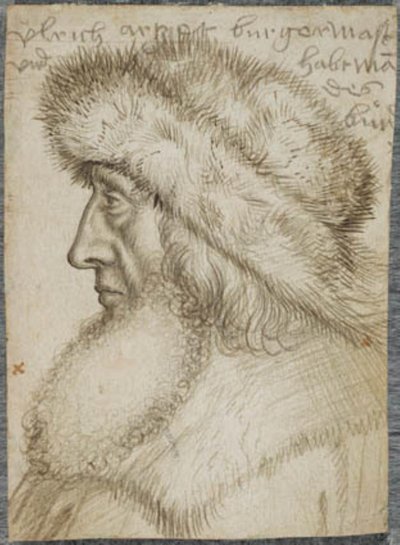 Muotokuva Ulrich Artztista, Augsburgin pormestarista ja Swabian Leaguen kapteenista tekijältä Hans Holbein d.Æ.