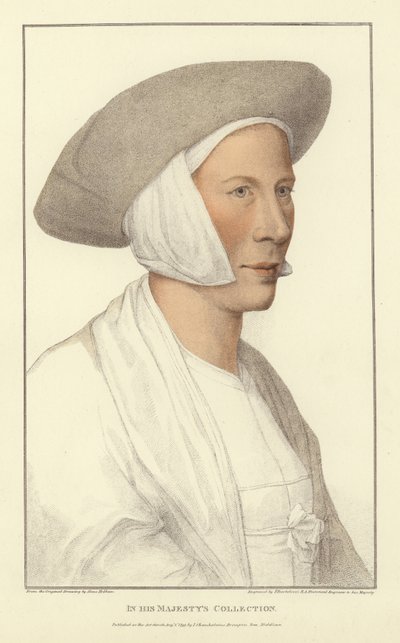 Nimetön nainen (akvatinta) tekijältä Hans Holbein der Jüngere