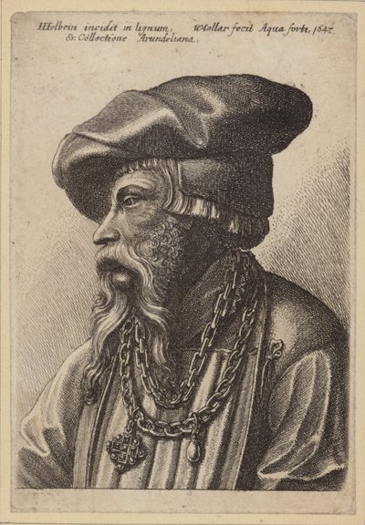 Parrakas mies ketjukaulakorulla tekijältä Hans Holbein der Jüngere