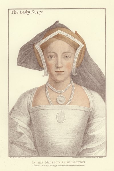 Frances Howard, Surreyn kreivitär (akvatinta) tekijältä Hans Holbein der Jüngere