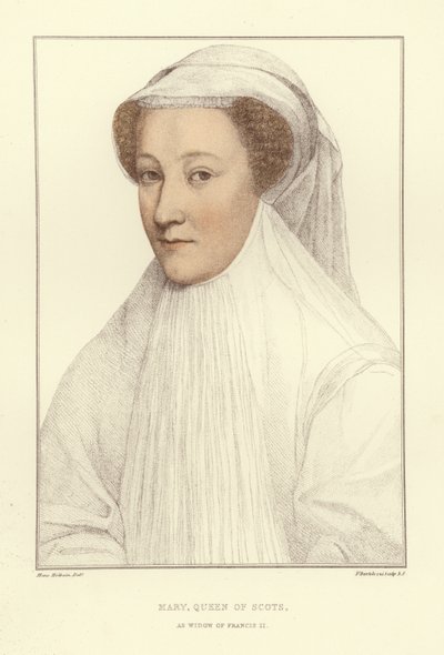 Maria, Skotlannin kuningatar (akvatinta) tekijältä Hans Holbein der Jüngere