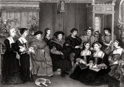 Thomas Moren (1478-1535), Englannin liittokanslerin perhe tekijältä Hans Holbein der Jüngere